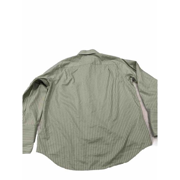 Sean John Shirt XL Mens Button Down Mint Green Business satin Stripe Flip Cuff - Picture 6 of 6
